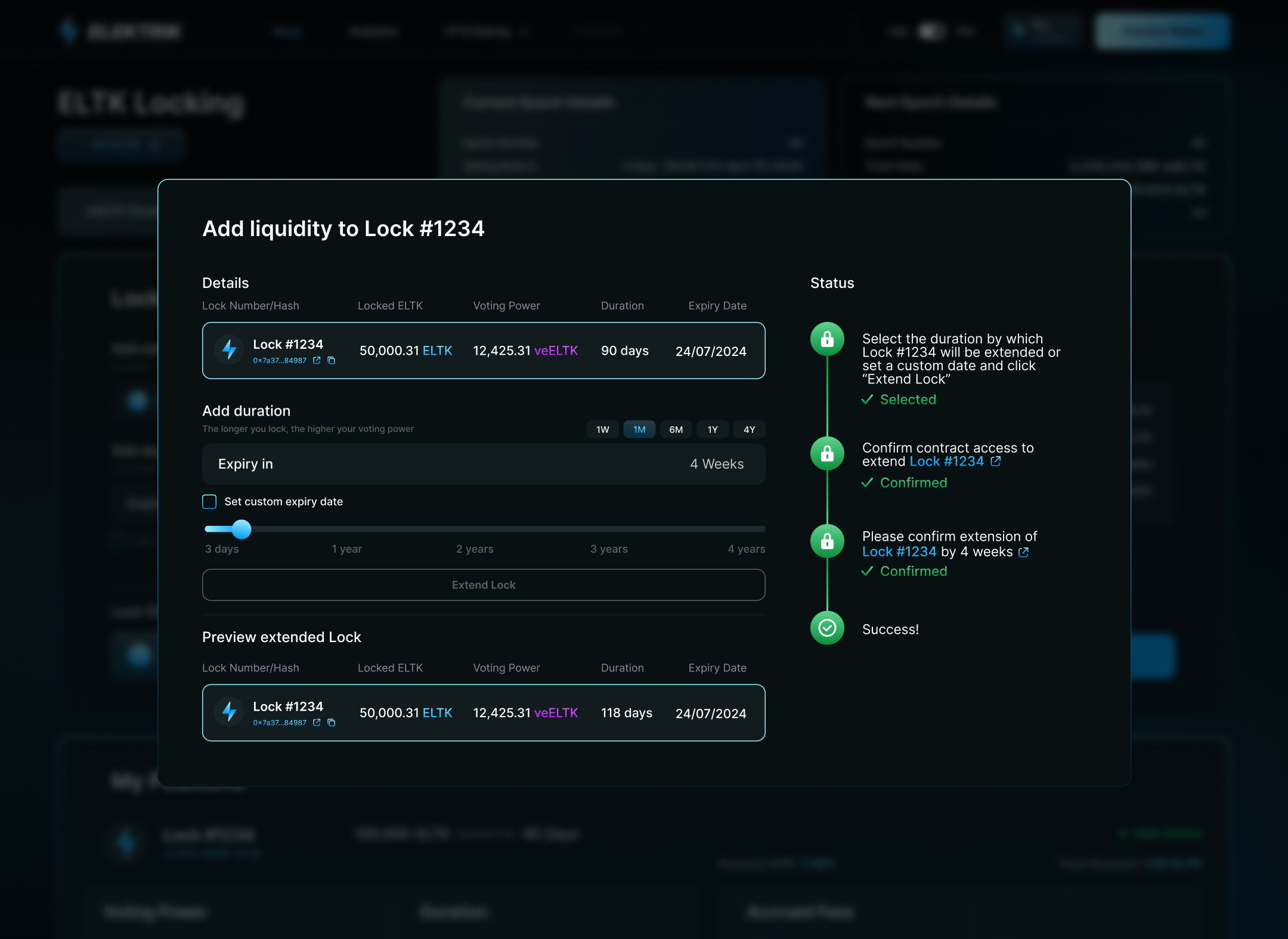 Elektrik DEX Platform